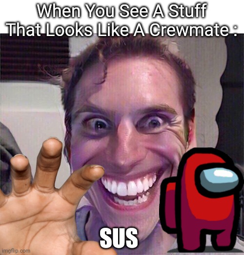 Sus? |  When You See A Stuff That Looks Like A Crewmate :; SUS | image tagged in among us,sus,funny,memes,funny memes | made w/ Imgflip meme maker