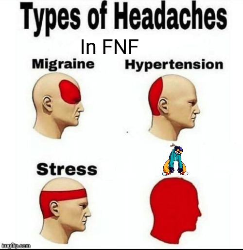 Bamb | In FNF | image tagged in types of headaches meme | made w/ Imgflip meme maker
