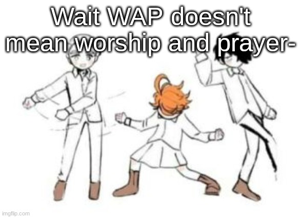 Wait WAP doesn't mean worship and prayer- | image tagged in tpn vibing | made w/ Imgflip meme maker