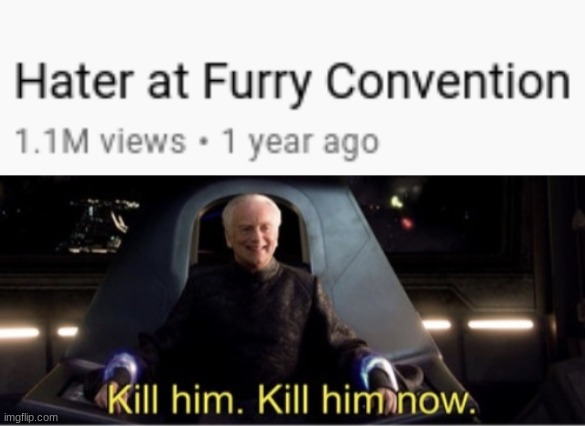 why come to a furcon when you hate furries? | image tagged in kill him kill him now,star wars prequels,furry memes,furry,furries,the furry fandom | made w/ Imgflip meme maker