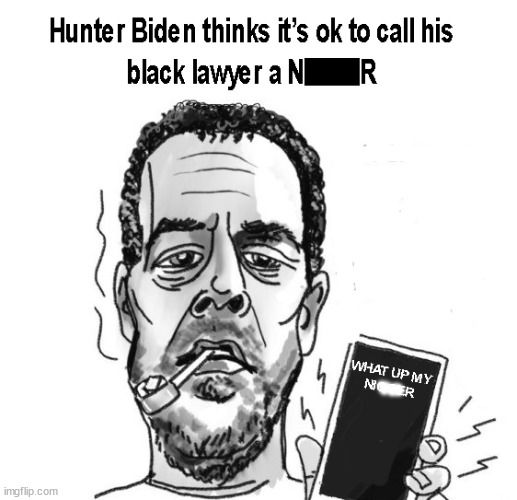 Racist just like Daddy | image tagged in hunter biden,biden,racist,stupid liberals | made w/ Imgflip meme maker