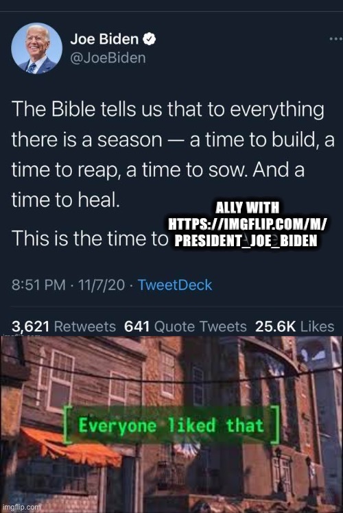 Check out this companion stream! | image tagged in everyone liked that,joe biden,biden,meme stream,meanwhile on imgflip,imgflip trends | made w/ Imgflip meme maker
