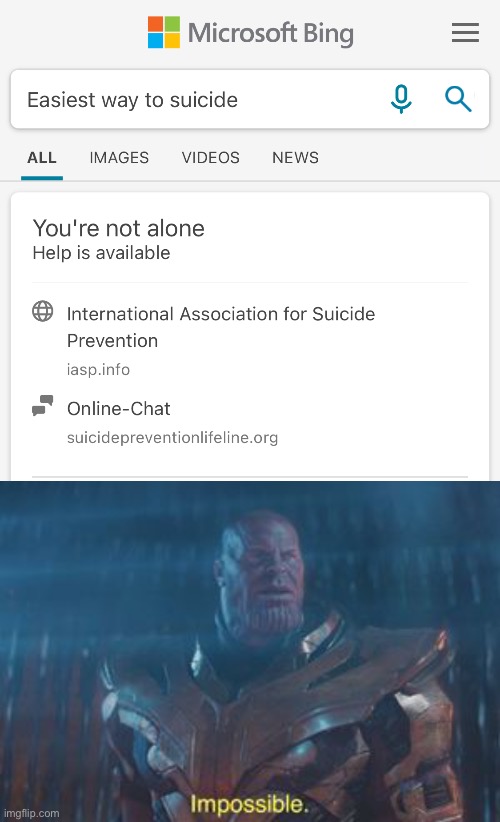 How? | image tagged in thanos impossible,thanos,impossible,memes,bing,google | made w/ Imgflip meme maker
