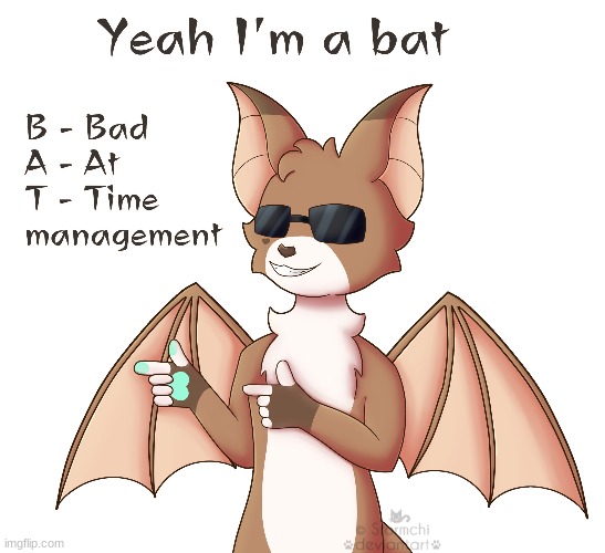 Not my art. Thinking about a Batsona. | made w/ Imgflip meme maker