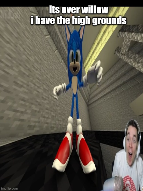 Willow vs sonic | Its over willow i have the high grounds | image tagged in piggy,roblox,wildcraft,devoun | made w/ Imgflip meme maker