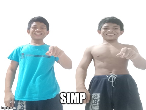 Akifhaziq says "simp" Blank Meme Template