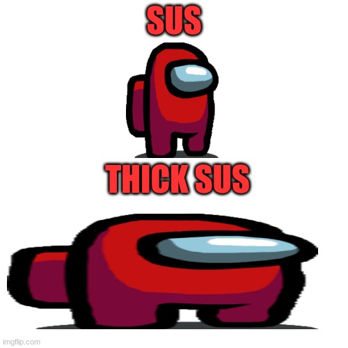 Among Us Red Sus Sticker - Among Us Red Sus Among Us Thicc