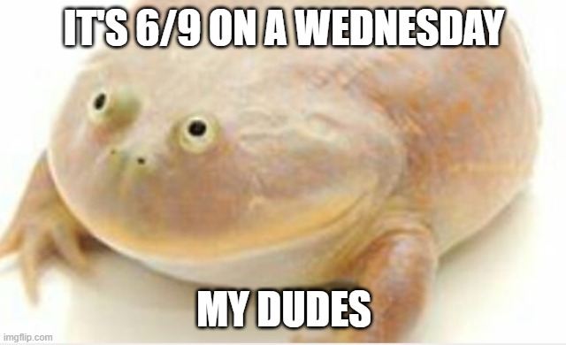 6/9/2021 |  IT'S 6/9 ON A WEDNESDAY; MY DUDES | image tagged in it's wednesday my dudes,69 | made w/ Imgflip meme maker