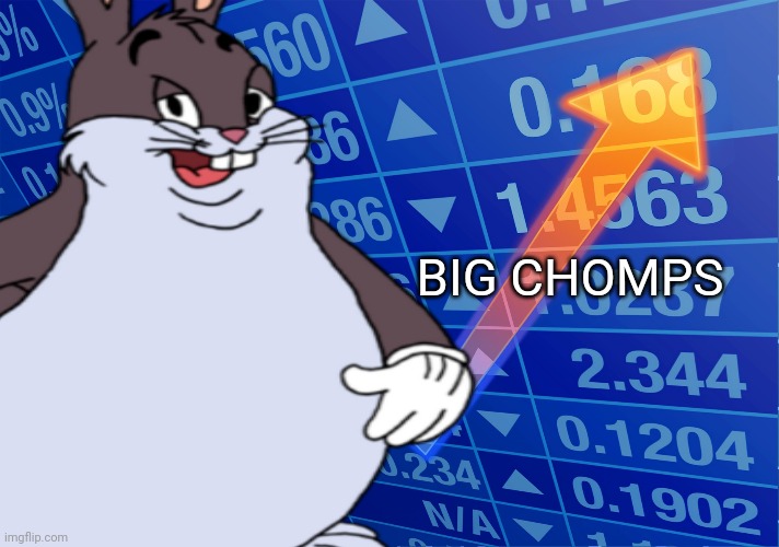 Big chungus | BIG CHOMPS | image tagged in big chungus | made w/ Imgflip meme maker