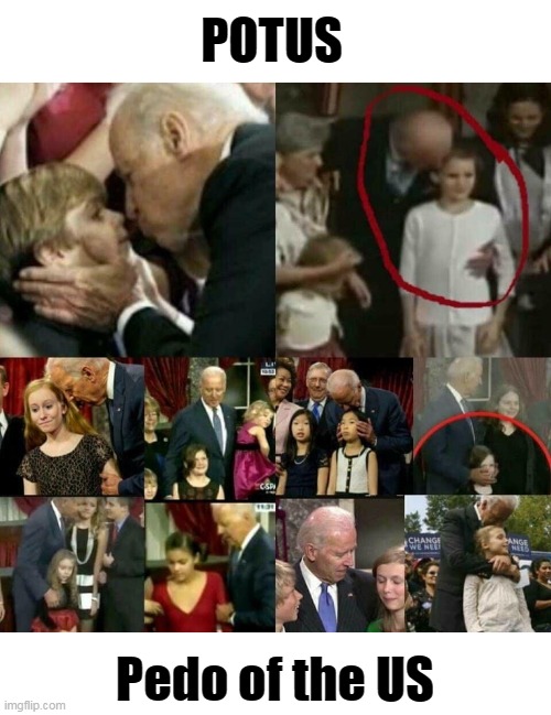 Pedo in Chief | POTUS; Pedo of the US | image tagged in joe biden pedophile,pervert,pedo,disgrace,democrats,liberals | made w/ Imgflip meme maker