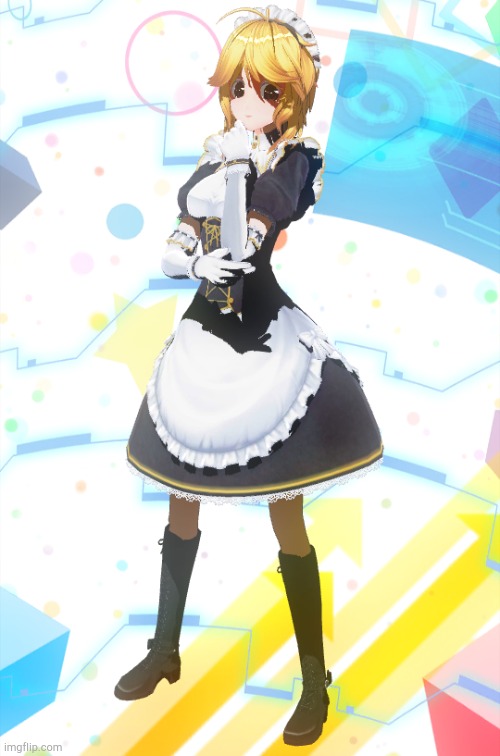 a 3D anime Maid for you | image tagged in anime girl,maid,never gonna give you up,never gonna let you down,never gonna run around,and desert you | made w/ Imgflip meme maker