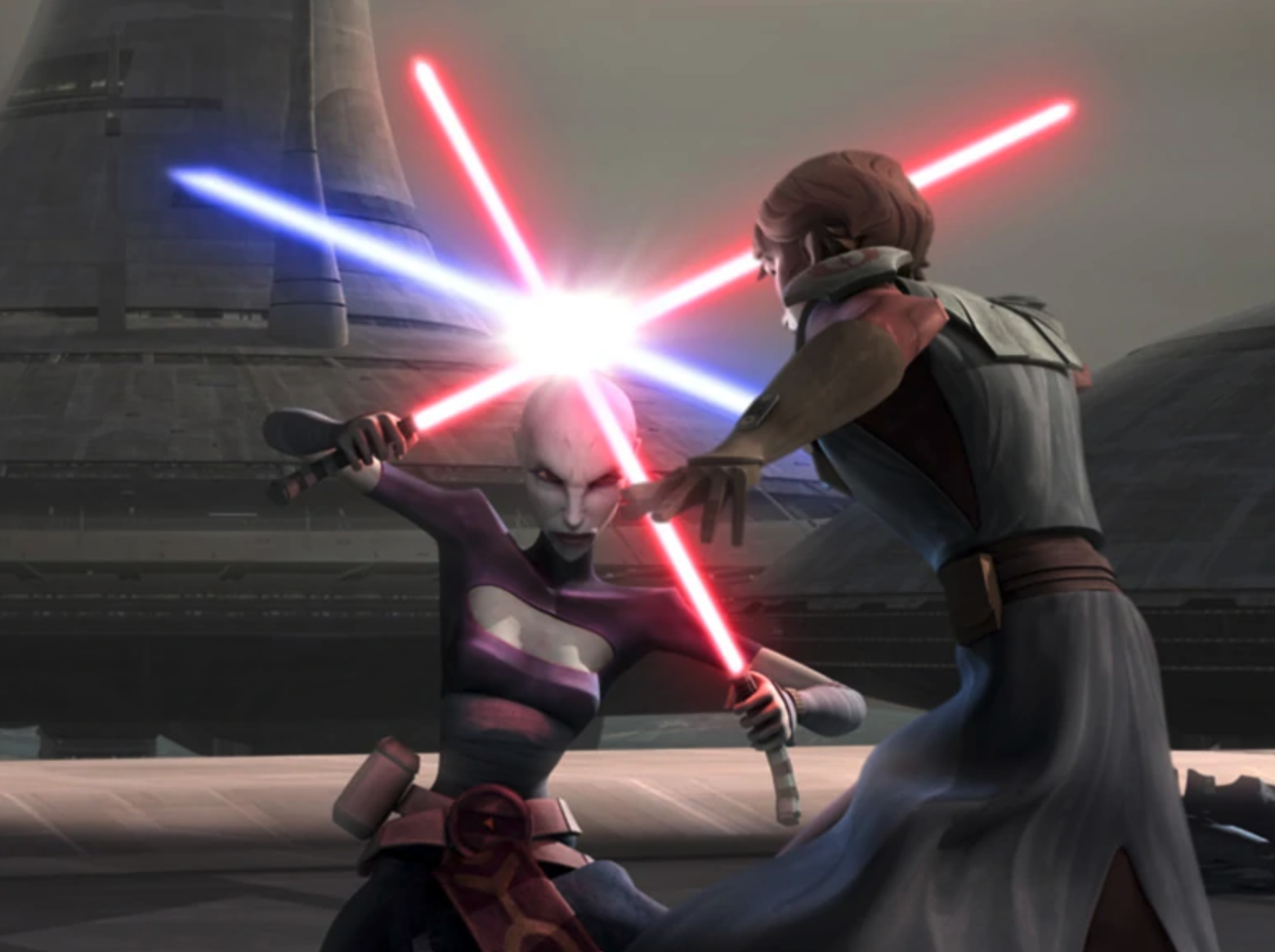 Anakin skywalker vs asajj ventress