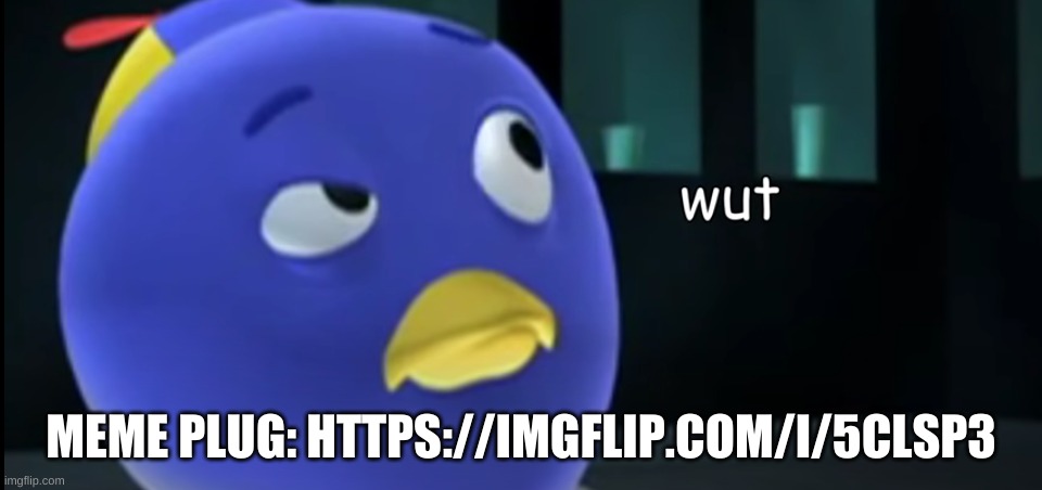 wut? | MEME PLUG: HTTPS://IMGFLIP.COM/I/5CLSP3 | image tagged in wut | made w/ Imgflip meme maker