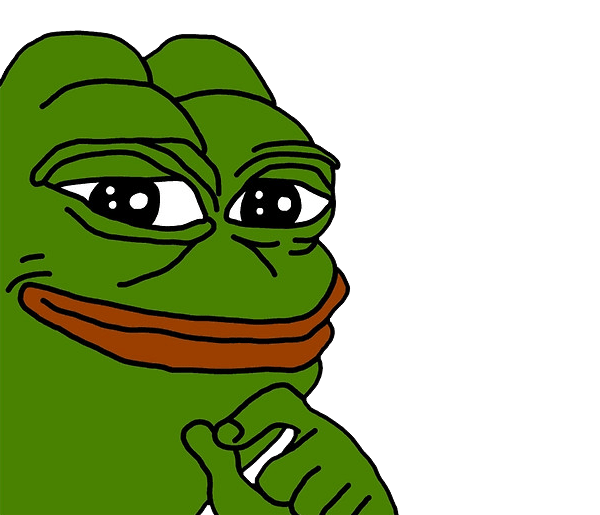 Smug pepe - Transparent Blank Meme Template