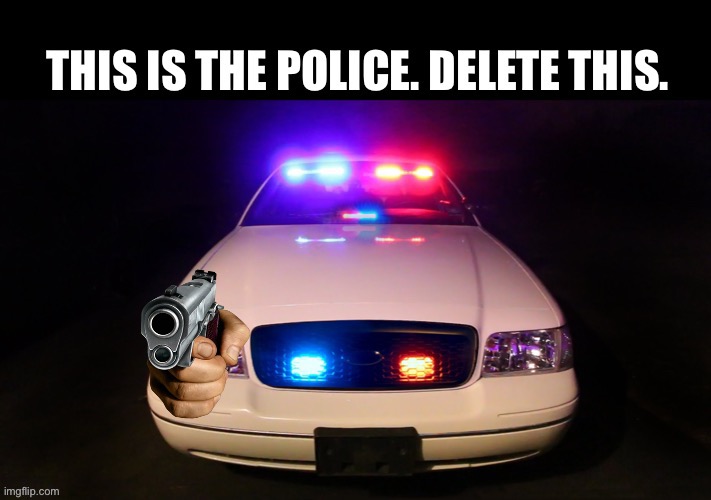 This is the police. Delete this | image tagged in this is the police delete this | made w/ Imgflip meme maker