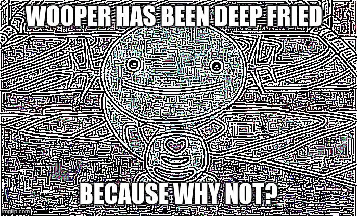 WOOPER HAS BEEN DEEP FRIED; BECAUSE WHY NOT? | made w/ Imgflip meme maker