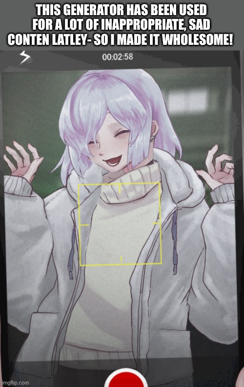 Look at her, she’s so happy | THIS GENERATOR HAS BEEN USED FOR A LOT OF INAPPROPRIATE, SAD CONTEN LATLEY- SO I MADE IT WHOLESOME! | made w/ Imgflip meme maker