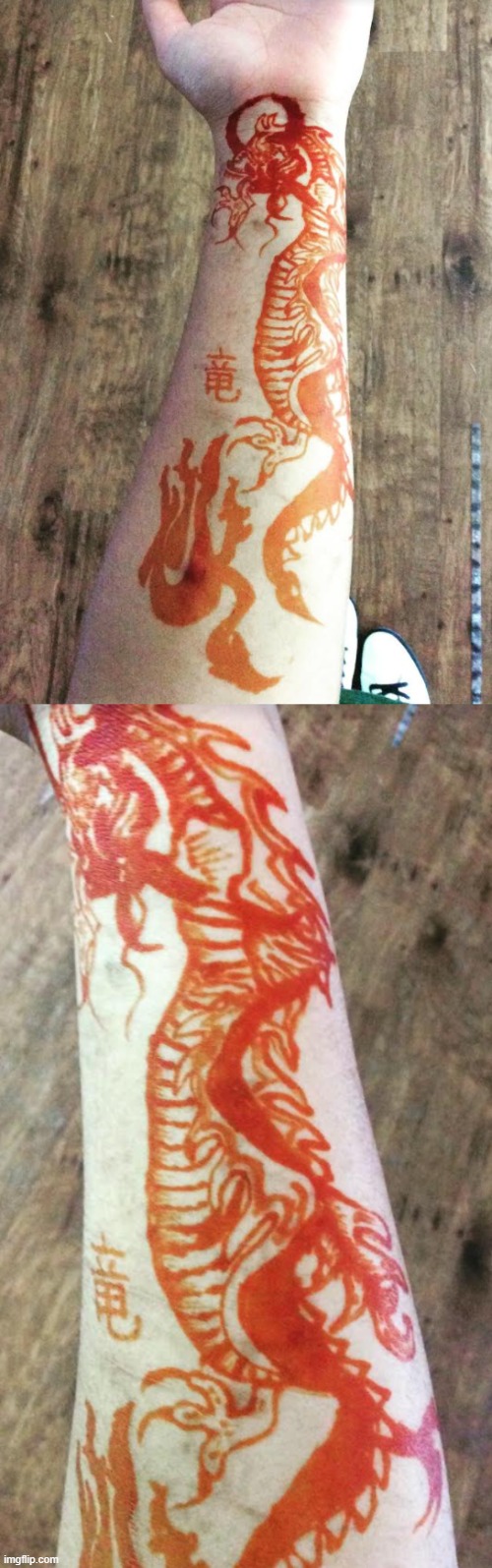 some henna i did on myself | made w/ Imgflip meme maker