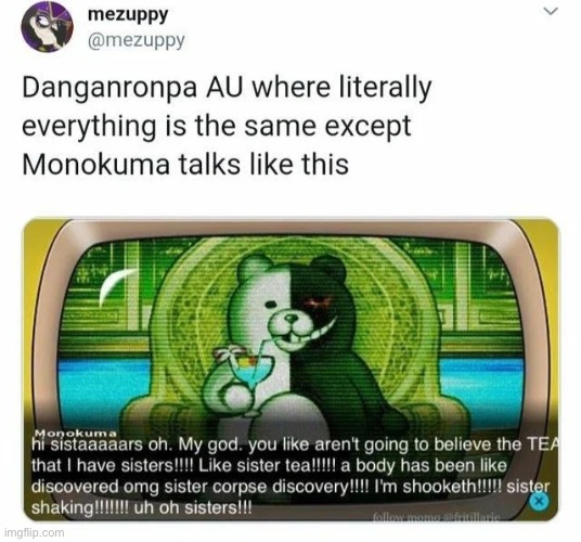 image tagged in meme,danganronpa | made w/ Imgflip meme maker