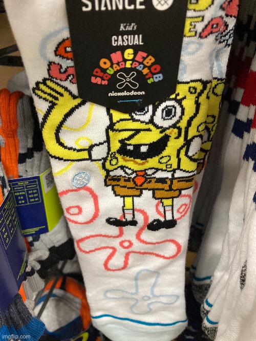I found this cursed spongebob sock | image tagged in cursed | made w/ Imgflip meme maker