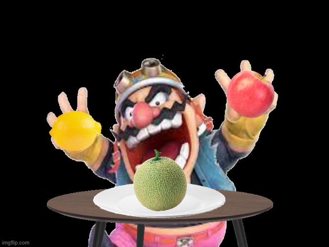 wario chooses to eat the melon out of the two other fruits and lives.mp3 | image tagged in wario,fruit,melon | made w/ Imgflip meme maker