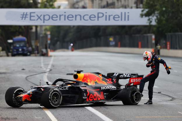 Verstappen felt the pain of Pirelli! | image tagged in verstappen tyre failure,pirelli,f1,formula 1,f1 crash,verstappen | made w/ Imgflip meme maker