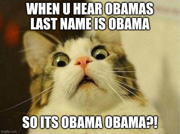 OBAMA OBAMA?! XD | WHEN U HEAR OBAMAS LAST NAME IS OBAMA; SO ITS OBAMA OBAMA?! | image tagged in memes | made w/ Imgflip meme maker