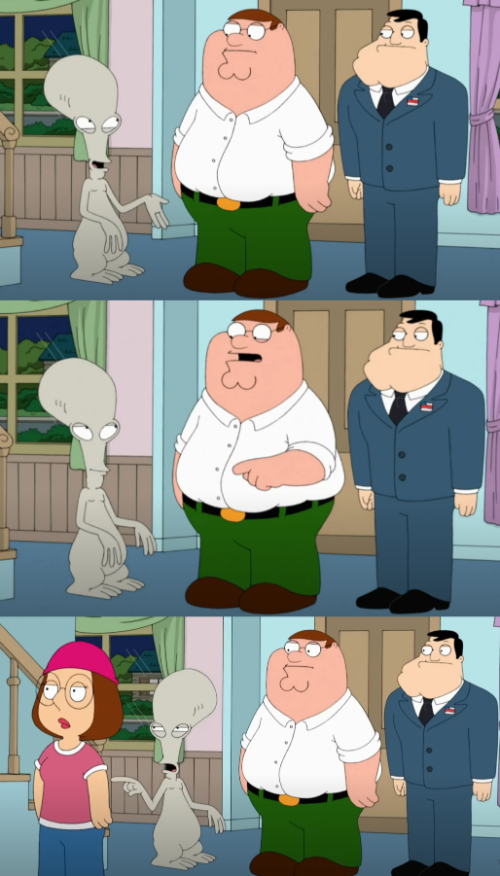 Family Guy and Roger Blank Meme Template
