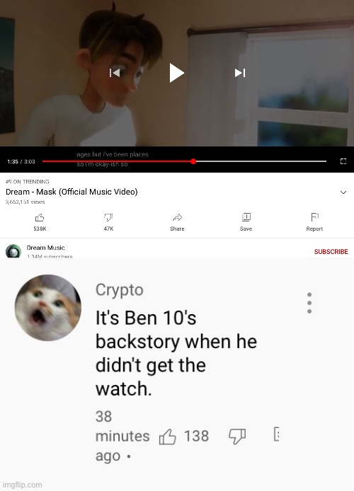 Dreams new song and animation are trash | image tagged in dream,garbage,animation | made w/ Imgflip meme maker
