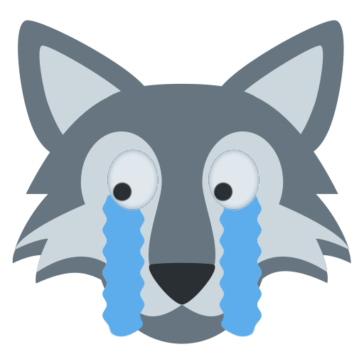 Crying Eyes Wolf Blank Meme Template