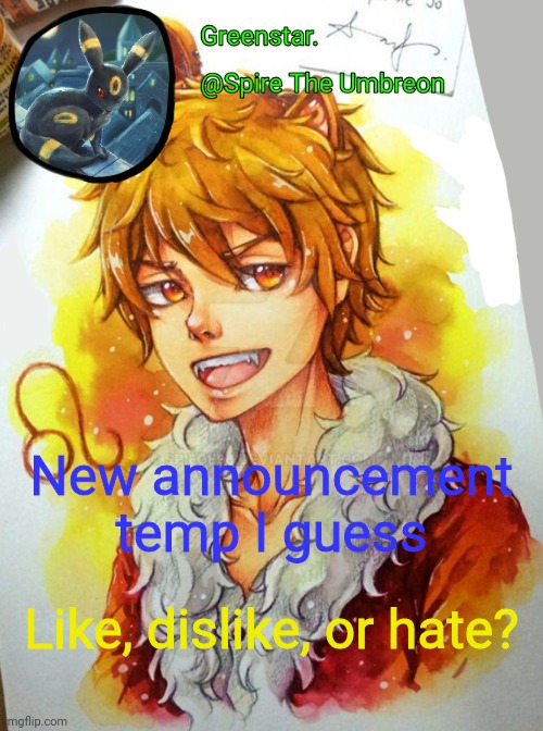 Spire Leo Zodiac announcement temp | New announcement temp I guess; Like, dislike, or hate? | image tagged in spire leo zodiac announcement temp | made w/ Imgflip meme maker