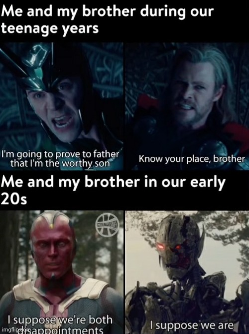 image tagged in repost,marvel,thor,loki,vision,ultron | made w/ Imgflip meme maker