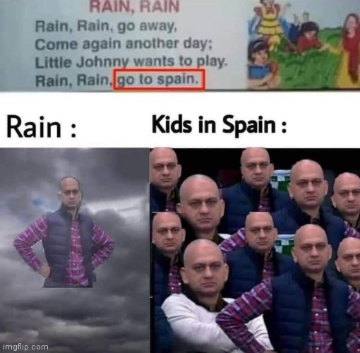 image tagged in memes,rain,spain | made w/ Imgflip meme maker