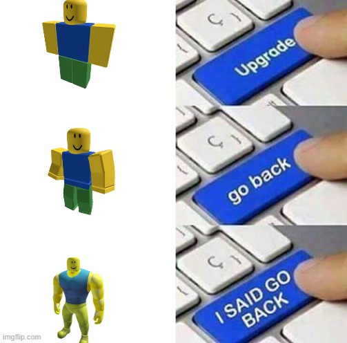 another roblox meme i made lol | image tagged in i said go back | made w/ Imgflip meme maker