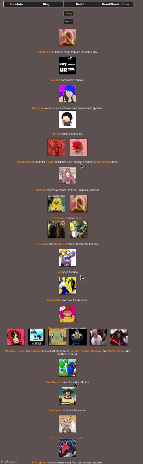 Day 1 (also is this a better screenshot | made w/ Imgflip meme maker