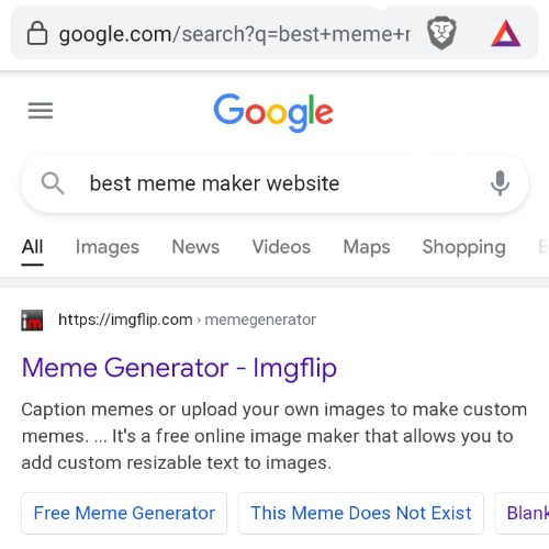 Google search "best meme maker website" | image tagged in imgflip,google search,so true meme | made w/ Imgflip meme maker