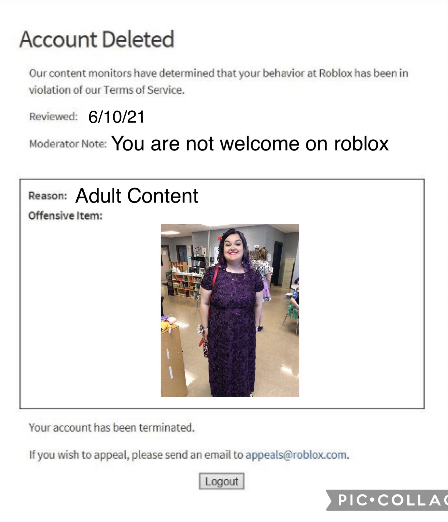 Roblox Account Deleted Roblox Is Finally Prohibiting Princesses Blank Template Imgflip - roblox account deleted generator