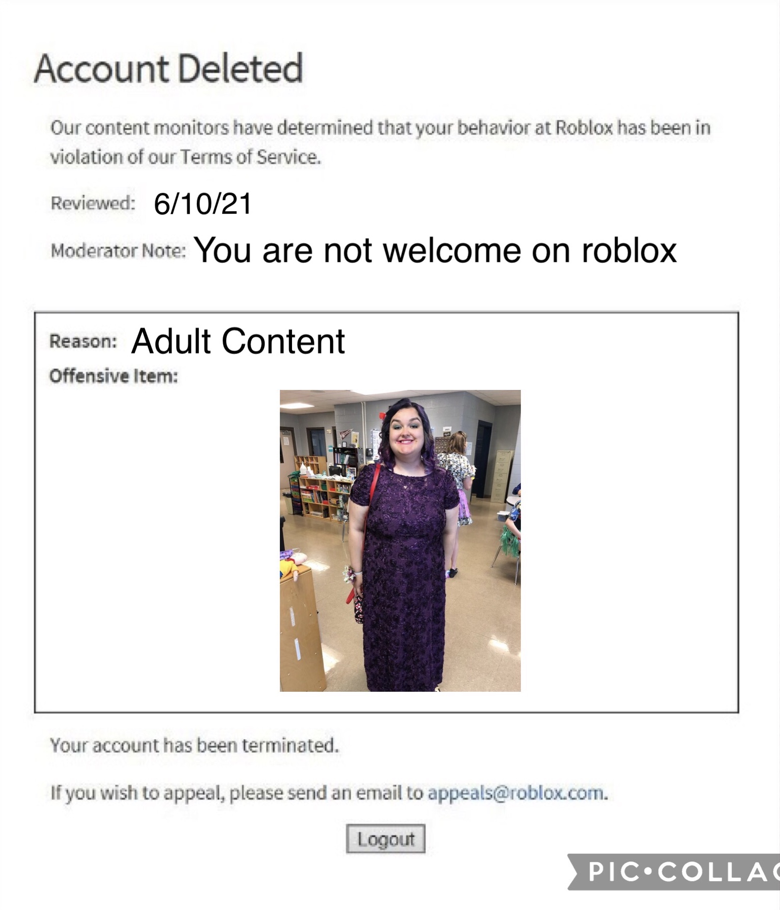 Roblox Account Deleted Roblox Is Finally Prohibiting Princesses Blank Template Imgflip - account deleted roblox meme