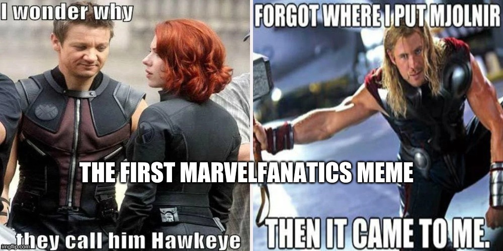 *gasp* |  THE FIRST MARVELFANATICS MEME | image tagged in marvel | made w/ Imgflip meme maker