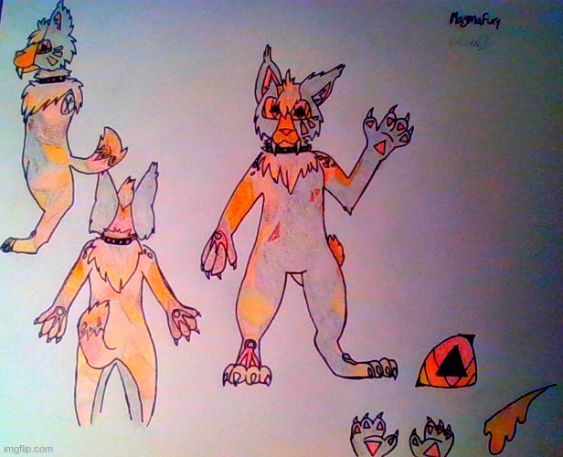 Official MagmaFury ref sheet. | made w/ Imgflip meme maker