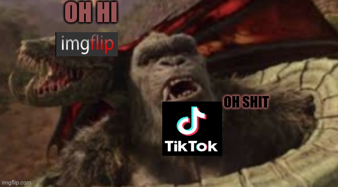 My new template (without tiktok and imgflip logo) | OH HI; OH SHIT | image tagged in oh hi | made w/ Imgflip meme maker