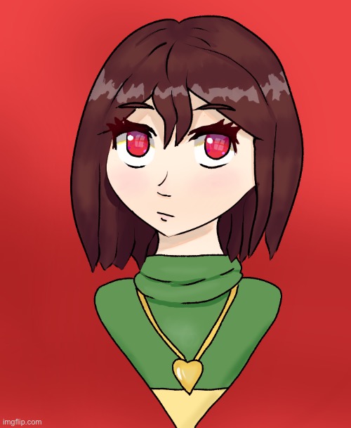Idk tried an anime style | image tagged in drawing,chara | made w/ Imgflip meme maker