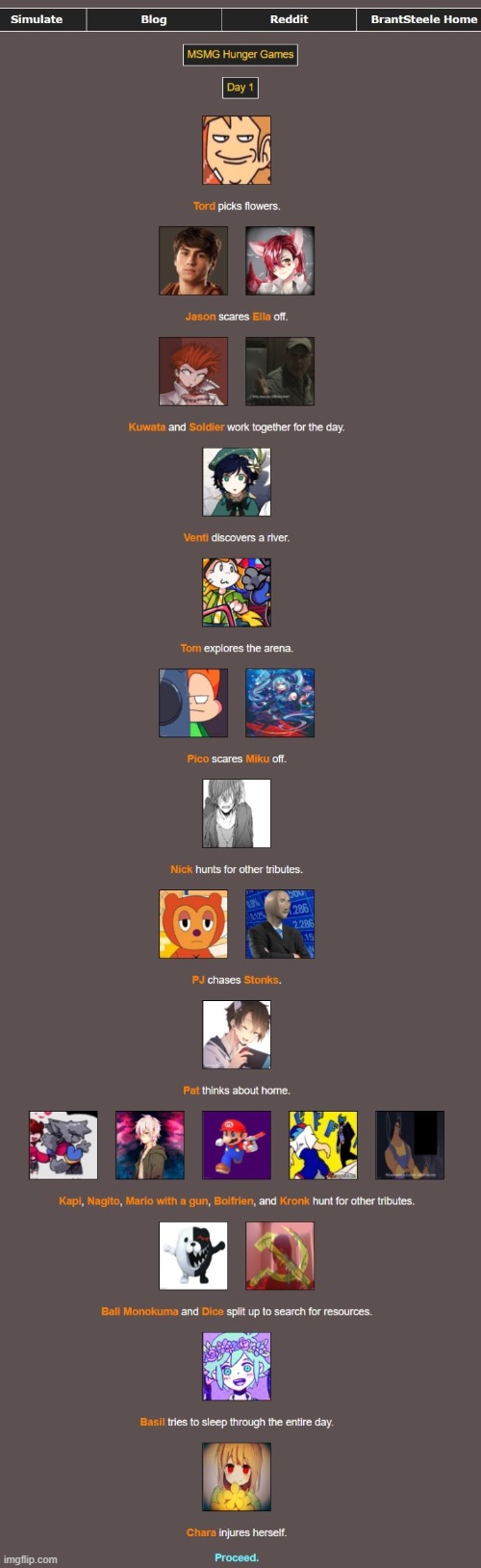 Day 1 | image tagged in hunger games | made w/ Imgflip meme maker