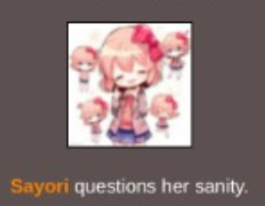 Sayori questions her Sanity Blank Meme Template