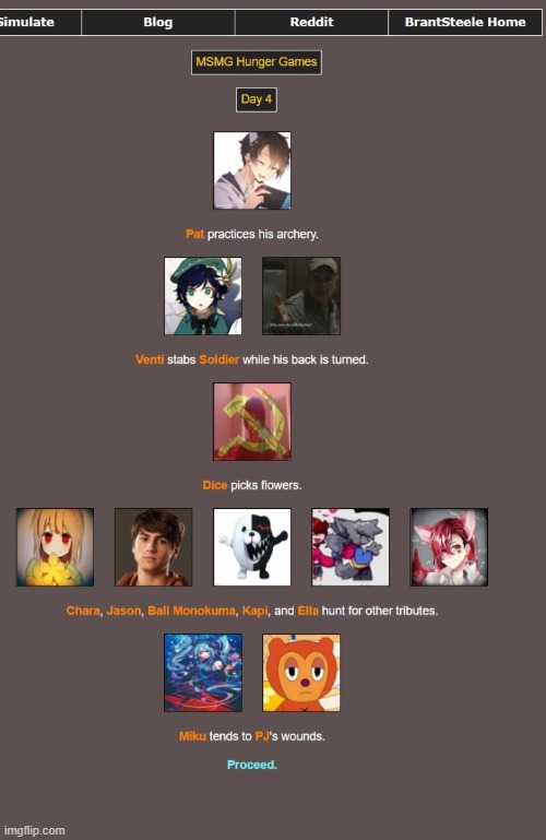 day 4 | image tagged in hunger games | made w/ Imgflip meme maker