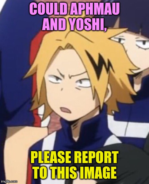 weeellll | COULD APHMAU AND YOSHI, PLEASE REPORT TO THIS IMAGE | image tagged in confused denki | made w/ Imgflip meme maker