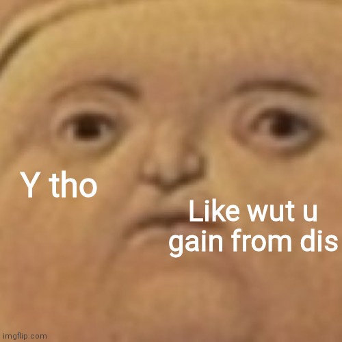 y tho | Y tho; Like wut u gain from dis | image tagged in y tho | made w/ Imgflip meme maker