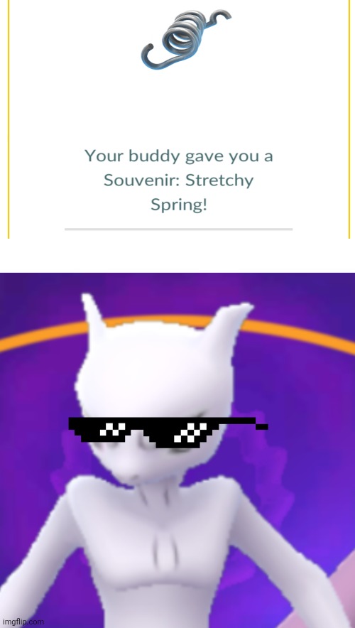Souvenir | image tagged in memes,mewtwo,spring,stretch | made w/ Imgflip meme maker