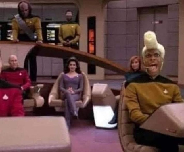 High Quality Ruby Rhod Star Trek TNG Blank Meme Template