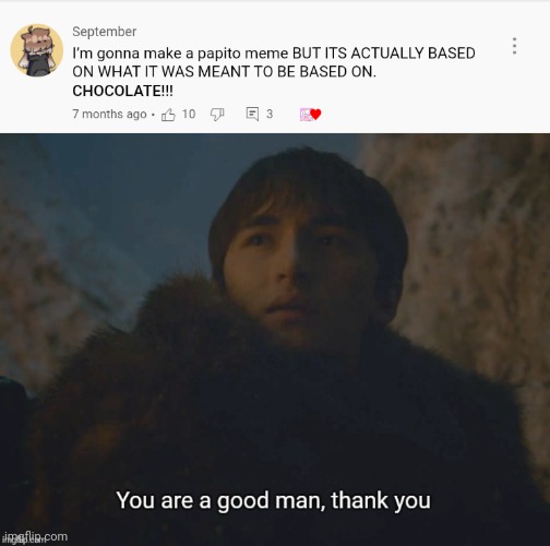image tagged in you are a good man thank you | made w/ Imgflip meme maker